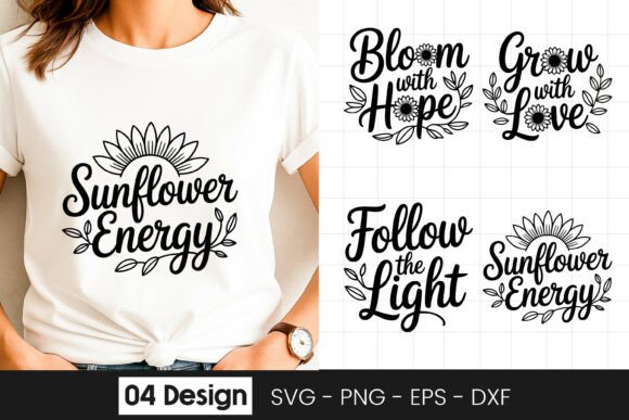 Bloom Hope Grow Love Quote SVG PNG Graphics for Crafts