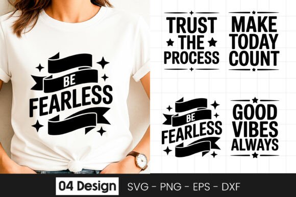 Fearless Mindset Strong Quote SVG PNG for Graphics and Crafts