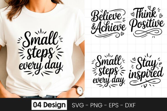 Small Steps Big Results Quote SVG PNG Graphics for Crafts