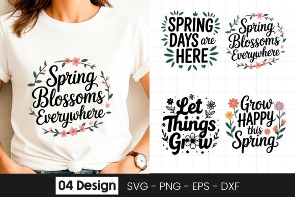 Spring Blossoms Positive Quote SVG PNG Review