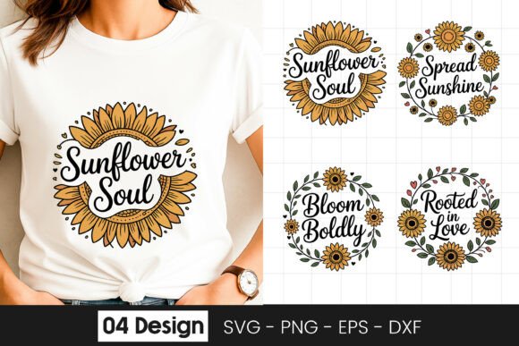 Sunflower Soul Floral Quote SVG PNG Review