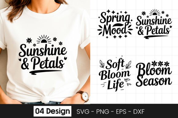 Sunshine and Petals Floral Quote SVG PNG for Graphics